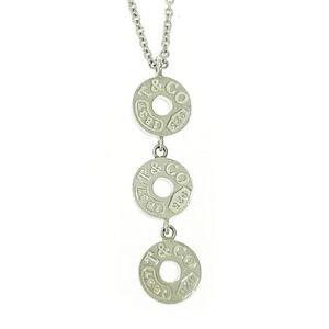 TIFFANY Co Silver Triple Circle Necklace